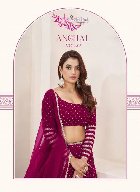 Anchal Vol 3 By Zeel Clothing Wedding Georgette Lehenga Choli Suppliers In India